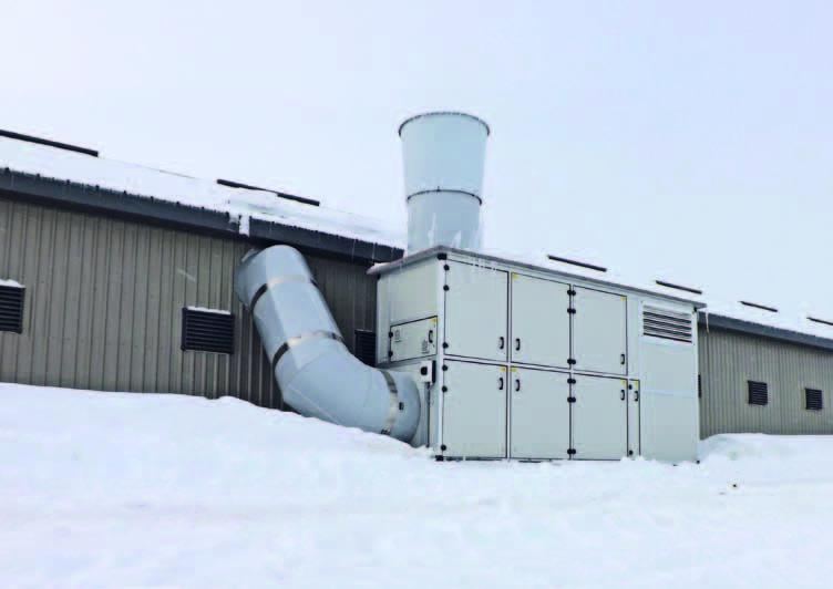MultiHeat X changer heat recovery unit outside a poultry house